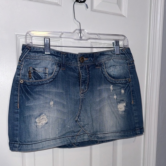 Maurices Mini Jean Skirt - Picture 2 of 8